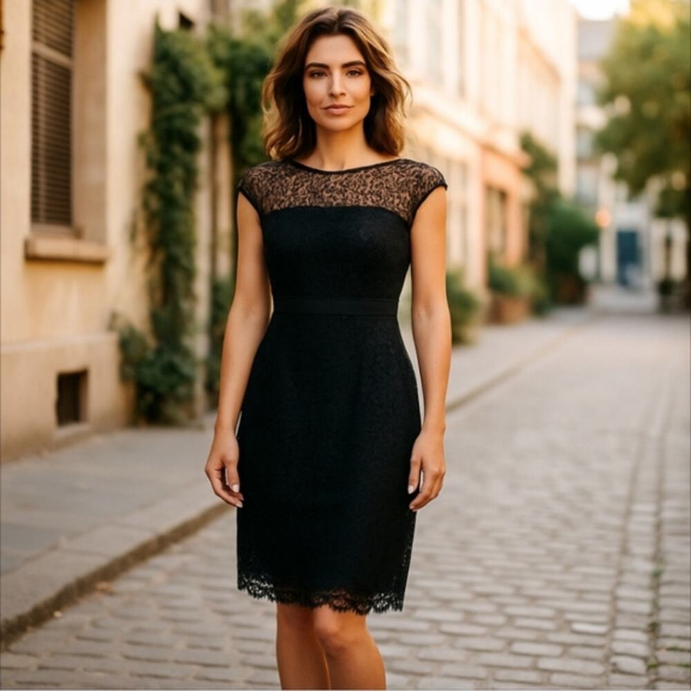 Amazing Lace Little Black Dress Size 10